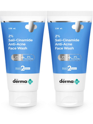 The Derma Co Sali-Cinamide Anti-Acne with 2% Salicylic Acid & 2% Niacinamide ,Powe of 2 actives Face Wash(300 ml)