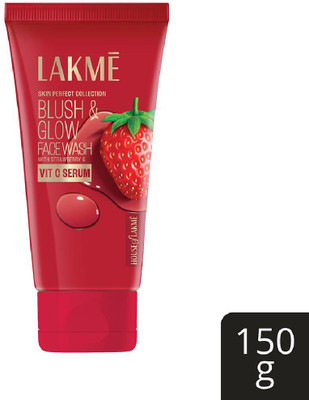 Lakmé Blush & Glow Strawberry Blast ,Gentle Facewash Cleanser Face Wash(150 g)