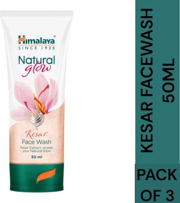 Himalaya Herbals NATURAL GLOW KESER FAEC WASH 50ML PACK OF 3 Face Wash(150 ml)
