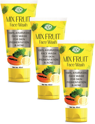 MEGHDOOT Mix Fruit Antiseptic Cleanser for Skin Pigmentation-(3x60) Face Wash(60 g)
