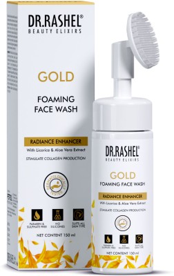 DR.RASHEL Gold Foaming FaceWash For Radiance Enhancer With Licorice & Aloe Vera Extract Face Wash(150 ml)
