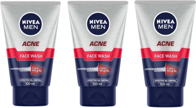 NIVEA Acne - 100ml (Pack of 3) Face Wash(300 ml)