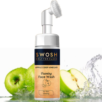 SWOSH Apple Cider Vinegar Foaming  With Brush For Normal To Combination Skin Face Wash(100 ml)