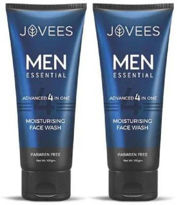 JOVEES Men Essential Advanced 4 in 1 Moisturising  (100ml) Face Wash(200 ml)