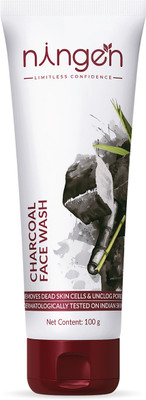 Ningen Charcoal  I Goodness of Grapes and apple I Dermatologically Tested, Face Wash(100 g)