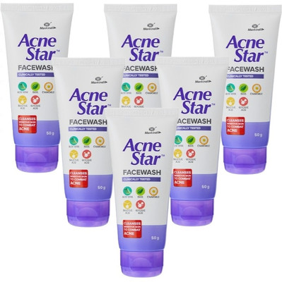 MANKIND  50 gm x Pack of 6 Face Wash(300 g)