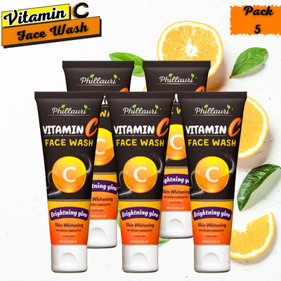 Phillauri Vitamin C Face wash For Fights free radicals(pack of 5) Face Wash(300 ml)