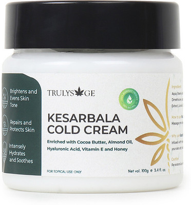 TrulySage Kesarbala Cold Cream | Saffron, Almond & Honey | Moisturizing & Repairing Face Wash(100 g)
