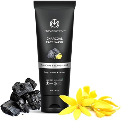 THE MAN COMPANY Charcoal Face Cleanser for Oily Skin with Ylang Oil & Argan Face Wash(50 ml)