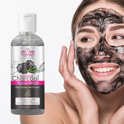 mom touch Natural Activated Charcoal Anti-Pollution Deep Cleaning & Oil Control  Face Wash(100 ml)