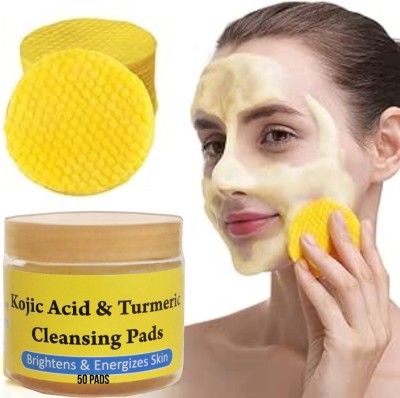 luminours kojic acid and turmeric cleansing pads-ASD  50 pcs Face Wash(50 g)