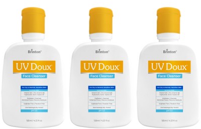 Brinton UV Doux Face Cleanser (125 ml x 3) Face Wash(375 ml)