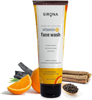 SIRONA Paraben Free Soothes Skin, Removes Impurities & Provides Radiance Vitamin C Face Wash(125 ml)