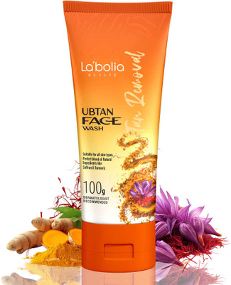 LABOLIA Ubtan for All Skin type with Turmeric & Saffron for Tan Removal and Brightening Face Wash(100 g)