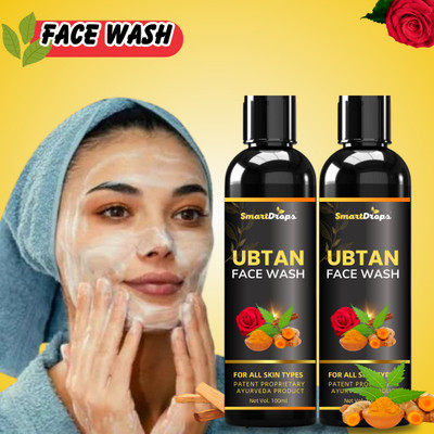 smartdrops Ubtan  For revitalizes|| hydrates||(pack of 2) Face Wash(200 ml)