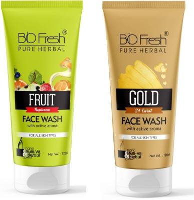 Biofresh Pure Herbal Fruit & 24 Carat Gold  Face Wash(240 ml)