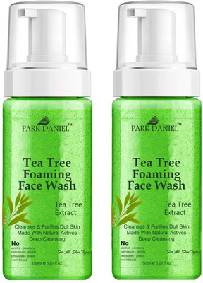 PARK DANIEL Herbal Tea Tree Foaming  For Deep Cleansing Combo of 2 150 ML(300 ML) Face Wash(300 ml)