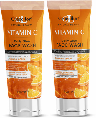Gracellon Vitamin C Daily Glow  For Brightening & Glowing (Pack Of 2) Face Wash(200 ml)