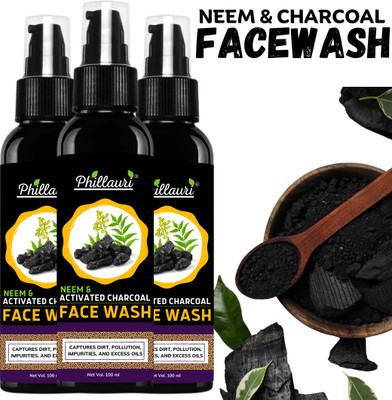 Phillauri Charcoal Natural for oil control and pollution defence Face Wash(300 ml)