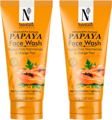 NutriGlow NATURAL'S Advanced Pro Formula Papaya  for Skin Brightening & Tan Removal Face Wash(200 g)