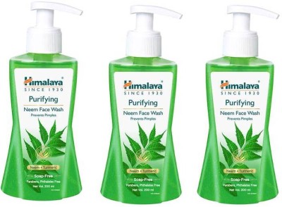 HIMALAYA Purifying Neem  200ml (Pack of 3) Face Wash(600 ml)