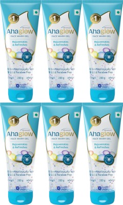 ahaglow Advanced  Gel 200g x Pack of 6 Face Wash(1200 g)