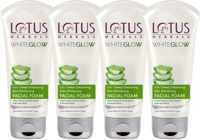 LOTUS HERBALS Herbals WHITEGLOW 3 in 1 Deep Cleansing Skin Whitening Facial Foam Face Wash(200 g)