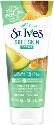 ST.IVES Soft Skin Face Scrub - Avocado & Honey for Smooth, Hydrated Skin Face Wash(170 g)