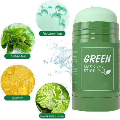Luster Shine Green Mask Stick for Face Moisturizes Oil Control Face Wash(40 g)