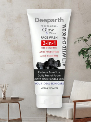 Deeparth 3 in 1 Charcoal Gel for Removing Impurities Anti Blackhead Face Wash(150 g)