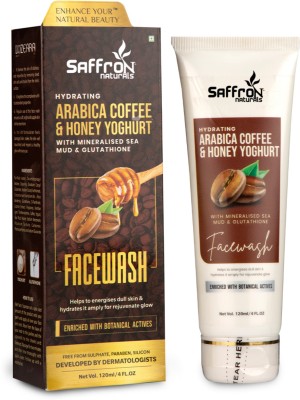 Saffron Naturals Arabica Coffee & Honey Yoghurt  with Mineralised Sea Mud & Glutathione Face Wash(120 ml)