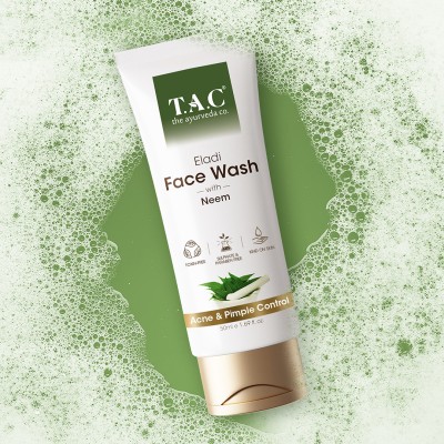 TAC - The Ayurveda Co. Eladi Facewash with Neem Anti Acne & Pimple Oil Control All Skin Types Face Wash(50 ml)