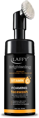 LAFFY Vitamin C Bright Infused with Natural Actives & Pro Vitamin B5 Deep Cleansing Foaming Inbuilt Silicon Brush Face Wash(150 ml)