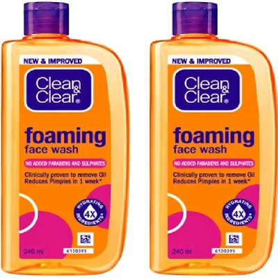 Clean and Clear Foaming Face wash 480ml| Clinically proven| Pimple & Acne removal Face Wash(480 ml)