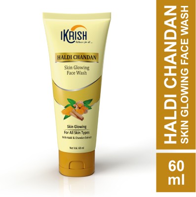 IKRISH Haldi Chandan Skin Glowing  enriched with Haldi and Chandan Extract, Paraben-Free Face Wash(60 g)