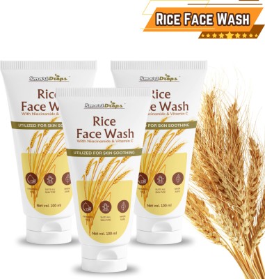 smartdrops Rice Facewash For Glass Skin | Lightens Skin Pigmentation & Tanning Face Wash(300 ml)