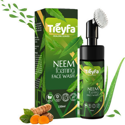 TREYFA Neem foaming face wash for deep exfoliation, dirt removal and nourishment , Anti aging , Anti acne face Face Wash(150 ml)
