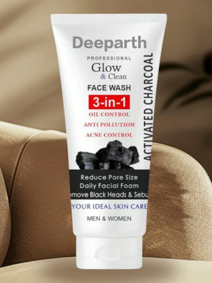 Deeparth 3 in 1 Charcoal Skin Purifying For Oily Skin-/(pack of 1) Face Wash(150 g)