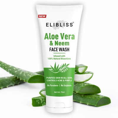 ELIBLISS Herbal Acne Repair for Clear Skin with Neem|Aloe Vera Gel  Face Wash(75 ml)