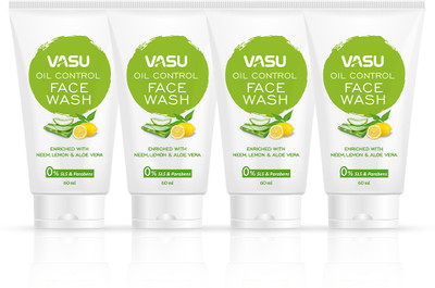 VASU Oil Control Facewash for Oily Skin (Pack of 4 x 60ml) Face Wash(240 ml)