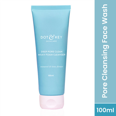 Dot & Key Deep Pore Clean Foam with Seawood Extract,Minimizes Pores, Controls Oil Face Wash(100 ml)