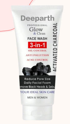 Deeparth 3 in 1 Charcoal  | Anti pollution -/ pack-1 Face Wash(150 g)