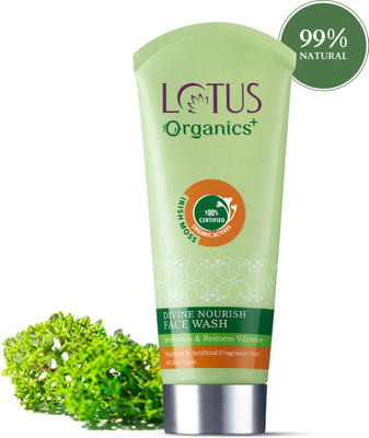 Lotus Organics+ Divine Nourish  | Gentle Cleansing & Revive Dull | All Skin Types Face Wash(100 ml)
