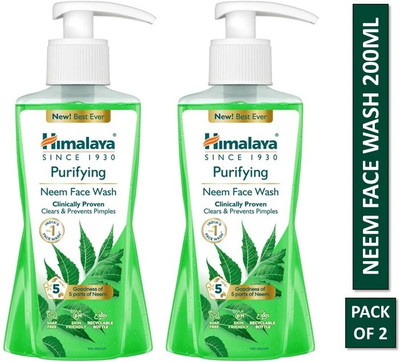 HIMALAYA Purifying Neem 200ml Pack Of 2 Face Wash(400 ml)