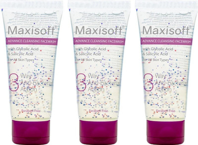 Maxisoft 3 Way Antibacterial  | Kukui Nut Oil | Soap free Face Wash(300 ml)
