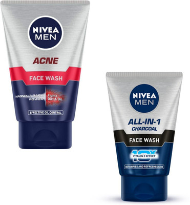 NIVEA Acne & All In One Fw 100ml Set of 2 Face Wash(200 ml)