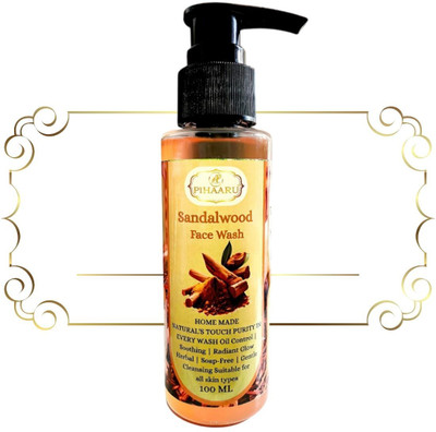 Pihaaru Sandalwood Deep Clean  – Oil & Dirt Control – 100ml/ Face Wash(100 ml)
