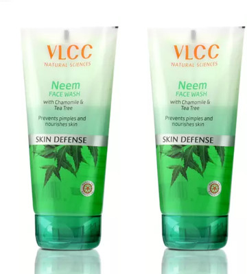 VLCC Neem With Chamomile and Tea Tree  Pack of 2 Face Wash(300 ml)