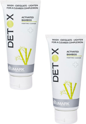 BIUMARK New Detox Purifying Cleanser Activated Bamboo for Daily Exfoliation & Brightening your Skin (50mlX2) Face Wash(100 ml)