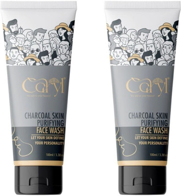 CARYL Charcoal  Combo 100ml Each ,Suitable For All Skin Types pack of -2 Face Wash(100 ml)
